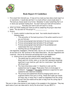 Book Report #1 Guidelines