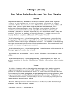 WU Drug Policy - Wilmington University