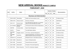 NEW ARRIVAL BOOKS MAIN/CITY CAMPUS