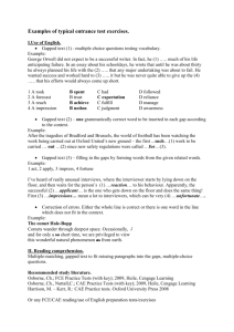 Entrance Test – Example Exercises