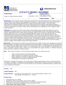 project statement template - University of Massachusetts Medical