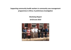 Amuda`s Report on "Community Health Workers in Africa