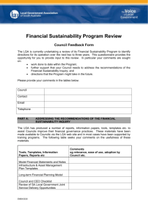 LGA Financial Sustainability Program Review