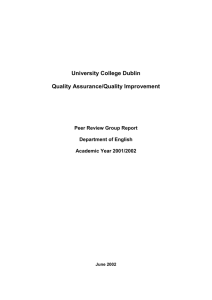 Quality Assurance/Quality Improvement