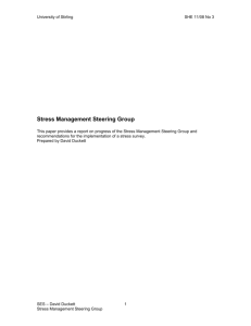 Progress Report on Stress Management Work Group SHE 11/08 No3
