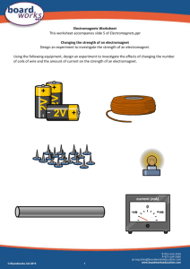 Electromagnets Worksheet