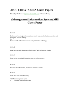 (Management Information System) MIS Guess