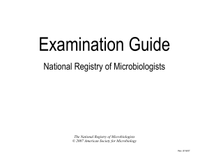 NRM Examination Guide.doc - American Society for Microbiology