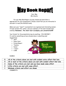 May Book Report