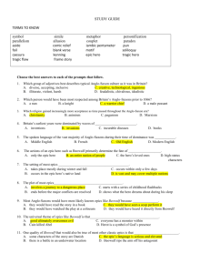 STUDY GUIDE TERMS TO KNOW symbol simile metaphor
