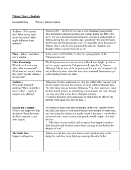 Athens and Sparta Worksheet