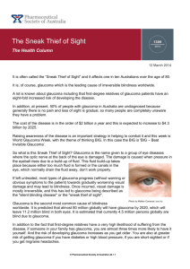 Sneak Thief of Sight - Pharmaceutical Society of Australia