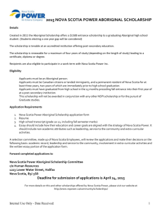 Aboriginal Scholarship Application Package