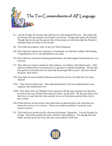 The Ten Commandments of AP Language