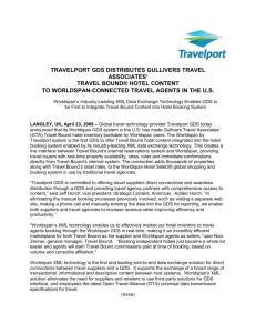 Worldspan Distributes GTA-Travel Bound Hotel Content