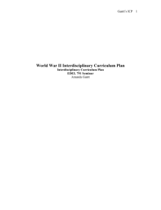 World War II Interdisciplinary Curriculum Plan