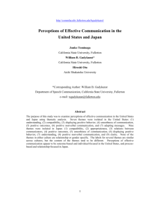 Gudykunst - Perceptions of ineffective communication in USA .doc