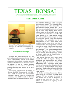 August LSBF Newsletter - The Lone Star Bonsai Federation