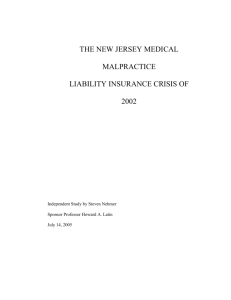 HISTORICAL PERSPECTIVE OF MEDICAL MALPRACTICE