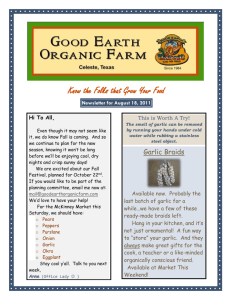 Know the Folks that Grow Your Food Newsletter for August 18, 2011