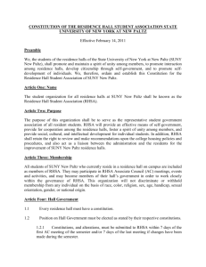 CONSTITUTION OF THE RESIDENCE HALL STUDENT