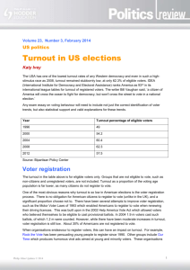 Turnout in US elections