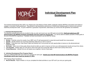 MAPH Individual Development Plan