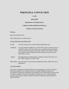 Wrongful Conviction - nau.edu