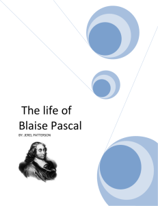 The life of Blaise Pascal