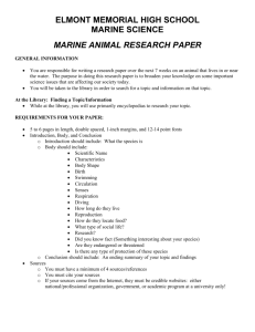 marine animal research paper - Sewanhaka Central High School