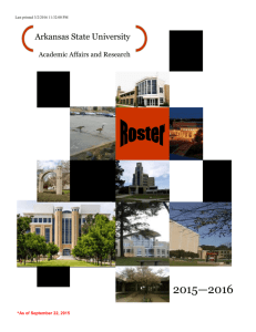 2015 - 2016 - Arkansas State University