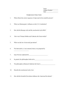 Enlightenment Study Guide - Social Studies with Mr. Presnell