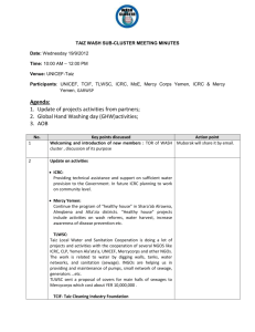 Draft Meeting minutes - WASH cluster, 13 March 2012 at 10:30am
