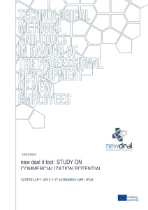 NEWDEAL - study on commercialization potential.doc
