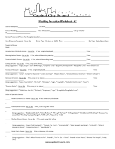 Wedding Reception Worksheet - #1