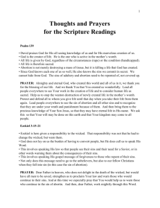 Scripture Readings & Prayers