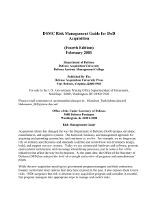 DSMC Risk Management Guide for DoD Acquisition