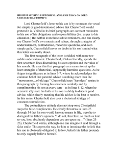 highest scoring rhetorical analysis essay on lord chesterfield prompt