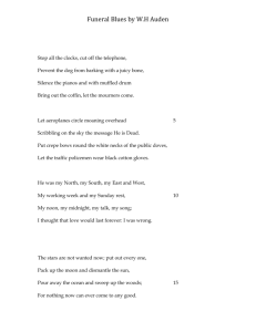Funeral Blues by WH Auden