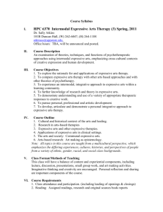 HPC 6370 Intermodal Expressive Arts Therapy