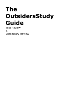 Outsiders Study Guide