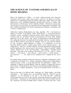 customs and rituals in hindu dharma
