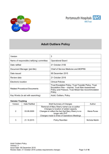 Adult Outliers Policy - Portsmouth Hospitals Trust