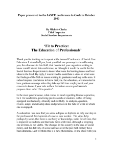 Fit to Practice: The Educational of Professionals