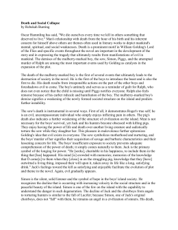 a comparison between the characters jack and ralph in william goldins lord of the flies In william golding's novel lord of the flies, the character of jack represents the dark side of humanity unlike ralph and piggy, who deliberately seek to retain a . a comparison between the characters jack and ralph in william goldins lord of the flies In william golding's novel lord of the flies, the character of jack represents the dark side of humanity unlike ralph and piggy, who deliberately seek to retain a .