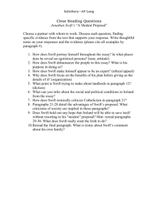 “A Modest Proposal” Close Reading Questions