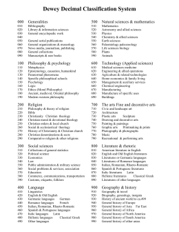 dewey decimal classification faq