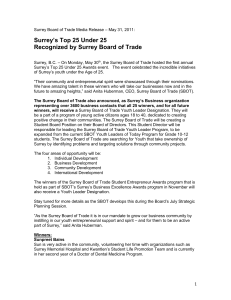 2011 winners - Surrey Board of Trade