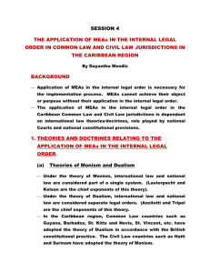 The Application Of MEAs in the Internal Legal Order in