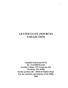 Leviticus Article Collection